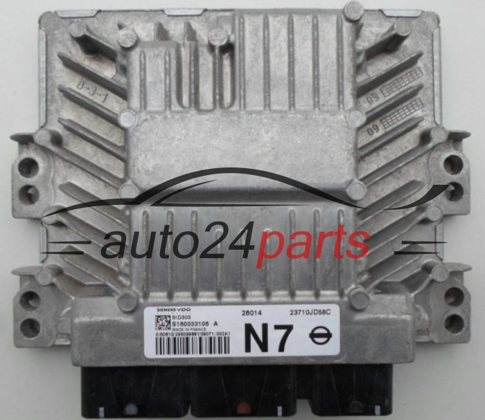 Centralina do motore  NISSAN QASHQAI 1.5 DCI SIEMENS VDO S180033106 A,  23710JD58C