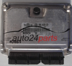 ECU ENGINE CONTROLLER VW VOLKSWAGEN PASSAT 1.9 TDI 038906019EP, 038 906 019 EP, BOSCH 0 281 010 701, 0281010701, 28SA5254 