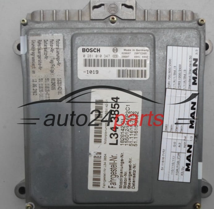  MAN 218 CV BOSCH 0 281 010 347, 0281010347, L73 4180, 51.11616-7152, 51116167152
