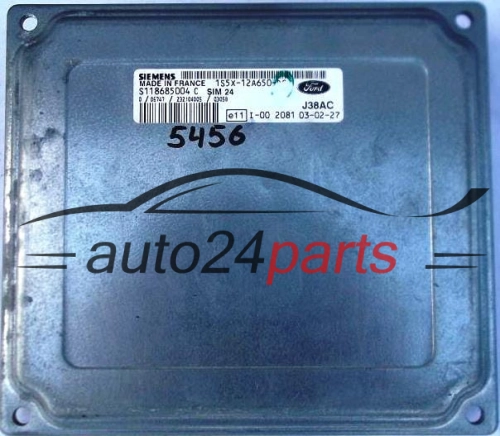 KOMPUTER STEROWNIK SILNIKA FORD KA 1.3 SIEMENS SIM 24 S118685004C, S118685004 C, 1S5X-12A650-DC, 1S5X12A650DC - 5456