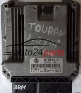ECU CENTRALITA DE MOTOR VW VOLKSWAGEN TOURAN 2.0 TDI 03G906016DR, 03G 906 016 DR, BOSCH 0 281 011 844, 0281011844, DIESEL EDC16U1 5925, 1039S05322 