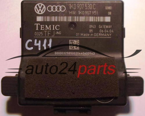 CONFORT MODULE GATEWAY VOLKSWAGEN AUDI TEMIC 1K0907530C, 1K0 907 530 C, 1K0907951, 1K0 907 951 