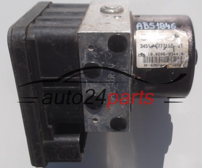 POMPE HYDRAULIQUE ET CALCULATEUR d'ABS BMW E81 E87 3451-6777158-01,  ATE 10.0206-0344.4,  3452 6777159-01