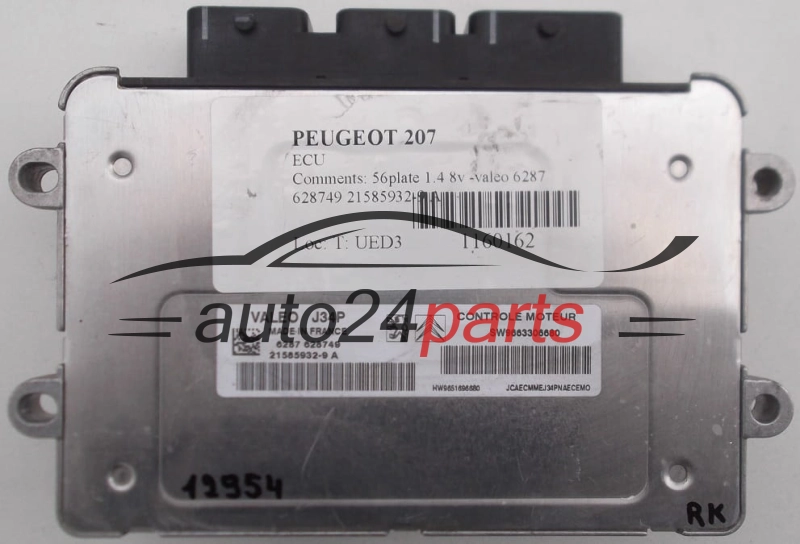 ECU ENGINE CONTROLLER PEUGEOT 207 1.4 VALEO J34P, 21585932-9 A