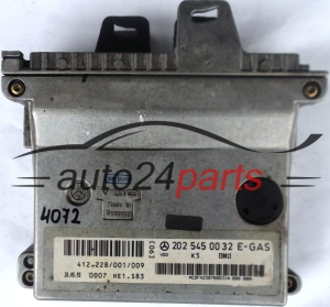 ECU ENGINE CONTROLLER MERCEDES W202 C280 E-GAS A2025450032, 2025450032, A 202 545 00 32, 412.228/001/009, 412228001009
