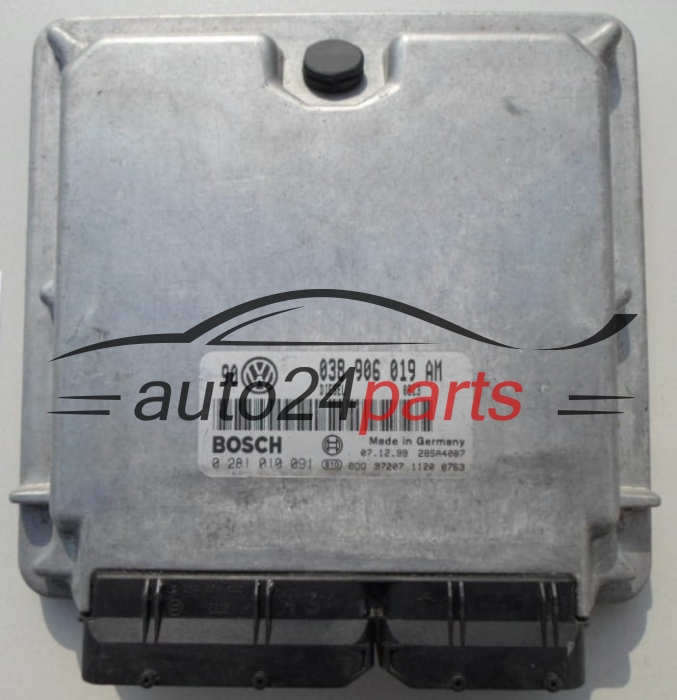 ECU CENTRALITA DE MOTOR  VOLKSWAGEN GOLF 1.9 TDI BOSCH 0 281 010 091,  038 906 019 AM