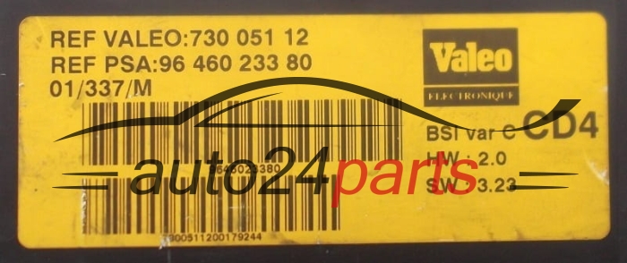 Centralina modulo comfort BSI  CITROEN PEUGEOT VALEO 730 051 12,  96 460 233 80
