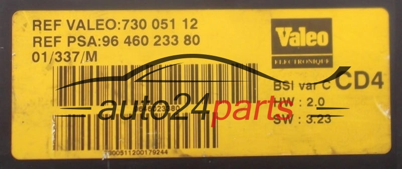Centralina modulo comfort BSI  CITROEN PEUGEOT VALEO 730 051 12,  96 460 233 80
