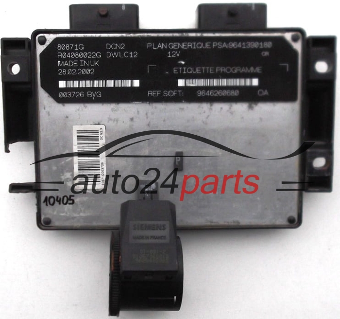 KOMPUTER STEROWNIK SILNIKA PEUGEOT PARTNER LUCAS R04080022G PSA 9641390180 SOFT 9646260680, DCN2 DWLC12