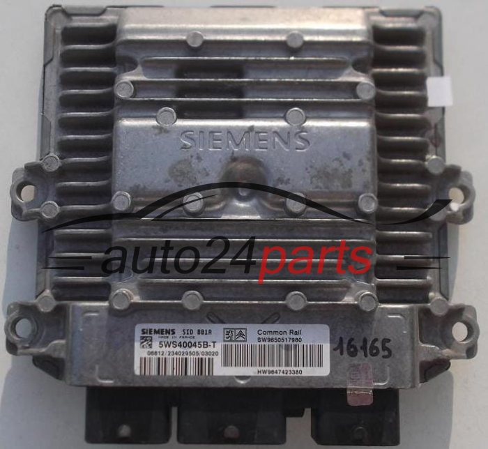 Μονάδα Ελέγχου Κινητήρα PEUGEOT 307 2.0 HDI SIEMENS SID 801A 5WS40045B-T, 5WS40045BT SW9650517980 9650517980 HW9647423380 9647423380
