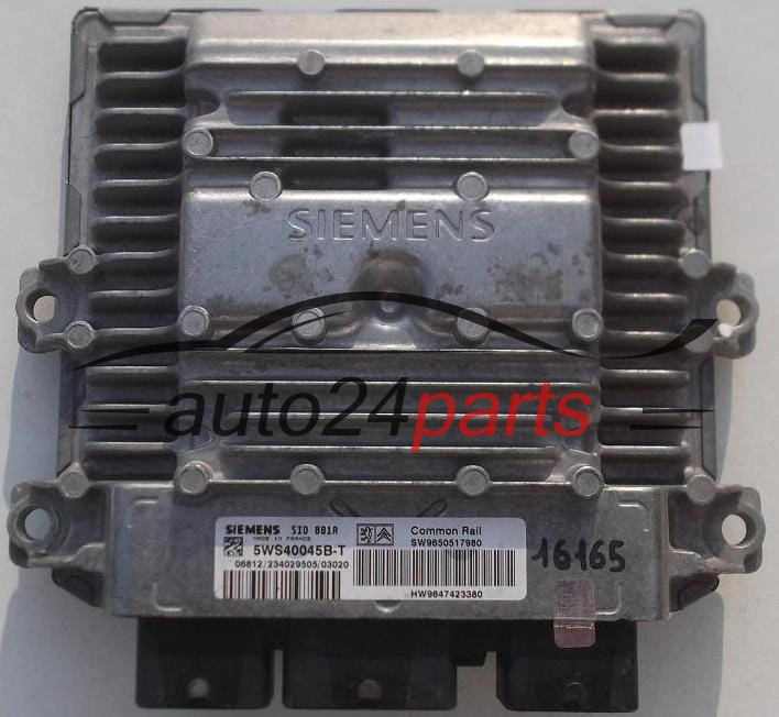 Μονάδα Ελέγχου Κινητήρα PEUGEOT 307 2.0 HDI SIEMENS SID 801A 5WS40045B-T, 5WS40045BT SW9650517980 9650517980 HW9647423380 9647423380