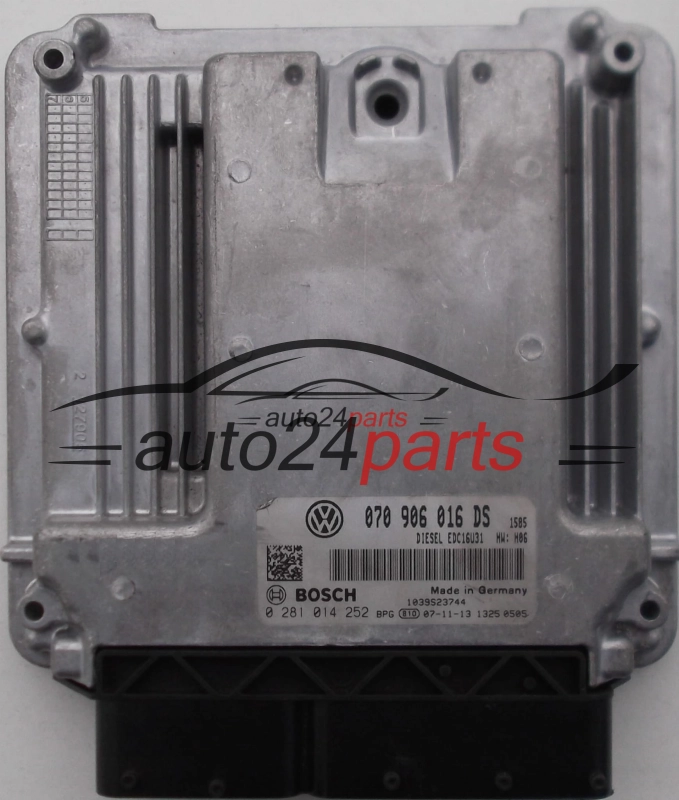 MOTORSTEUERGERÄT ECU STEUERGERÄT  VOLKSWAGEN T5 2.5 TDI BOSCH 0 281 014 252, 070 906 016 DS