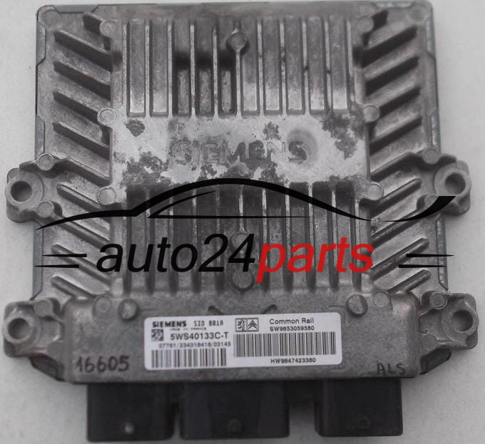 MOTORSTEUERGERÄT ECU STEUERGERAT PEUGEOT 307 2.0 HDI SIEMENS 5WS40133C-T