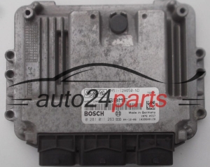 ECU ENGINE CONTROLLER FORD FOCUS C-MAX 1.6 TDCI BOSCH 0 281 011 263, 0281011263, FoMoCo 4M51-12A650-ND, 4M5112A650ND, 6BME  