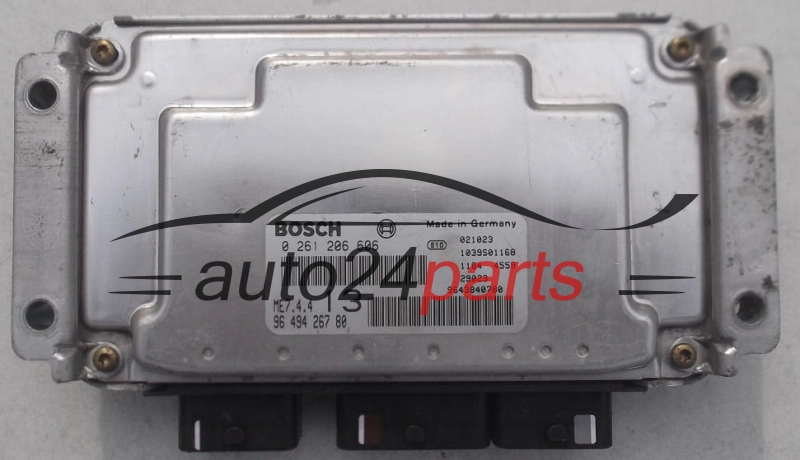 Μονάδα Ελέγχου Κινητήρα CITROEN XSARA PICASSO 1.6 BOSCH 0 261 206 606, 0261206606, 96 494 267 80, 9649426780, 9643840780, ME7.4.4 13