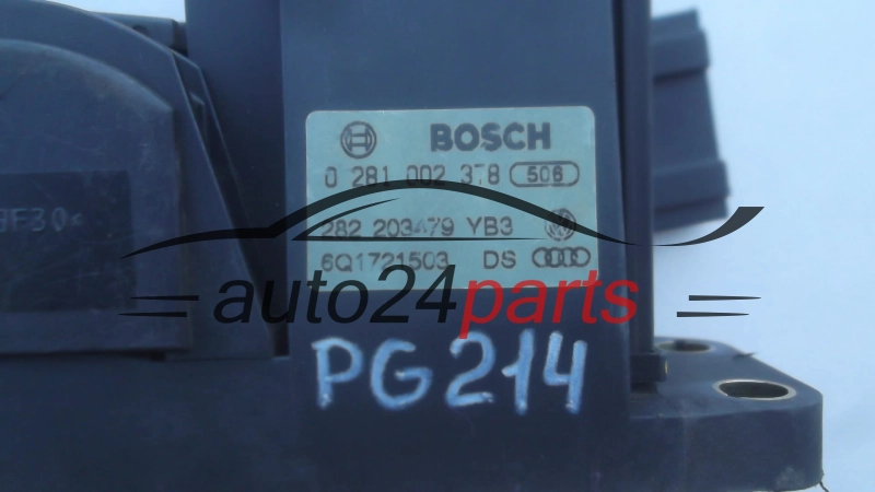 PEDAL GAZU SKODA VW BOSCH 0 281 002 378, 0281002378, 492 407490 YB3, 492407490YB3, 6Q1721503D