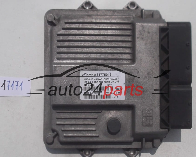 Μονάδα Ελέγχου Κινητήρα FIAT IDEA LANCIA 1.3 JTD MAGNETI MARELLI MJD 6JF.M4, MJD6JFM4, FPT 51775013, 71600.045.04, 7160004504