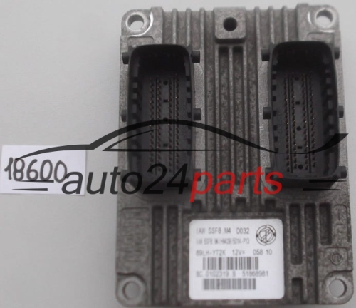 KOMPUTER STEROWNIK SILNIKA FIAT PANDA FIAT 500 FORD KA MAGNETI MARELLI IAW 5SF8.M4, IAW5SF8M4, 51868981