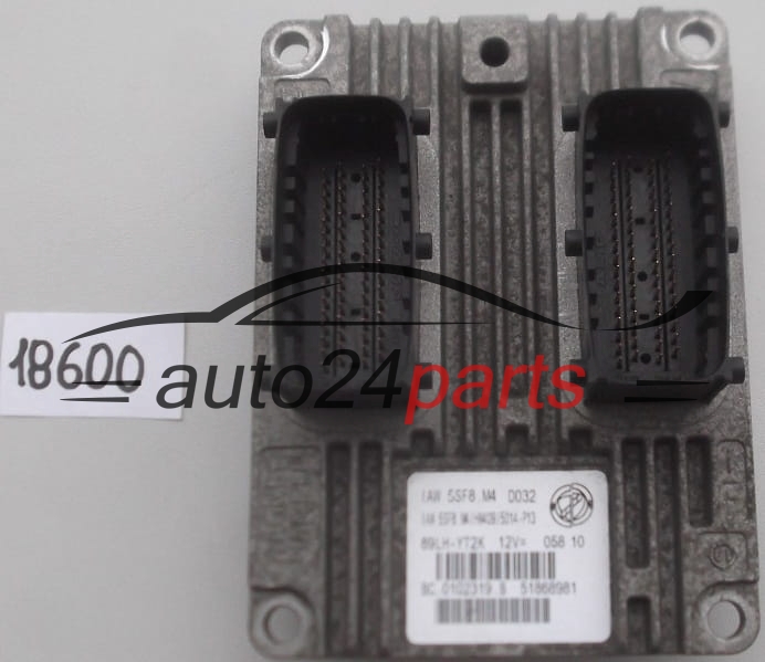 KOMPUTER STEROWNIK SILNIKA FIAT PANDA FIAT 500 FORD KA MAGNETI MARELLI IAW 5SF8.M4, IAW5SF8M4, 51868981