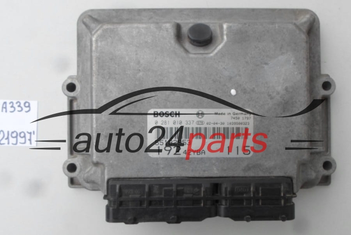 KOMPUTER STEROWNIK SILNIKA FIAT STILO 1.9 JTD BOSCH 0281010337, 0 281 010 337, 55182953, 19242YBA 