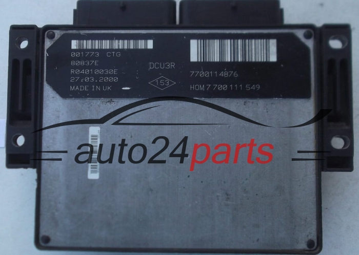 MOTORSTEUERGERÄT ECU STEUERGERÄT RENAULT CLIO KANGOO 1.9 D LUCAS R04010030E, HOM 7 700 111 549, 7700111549, 7700114876 