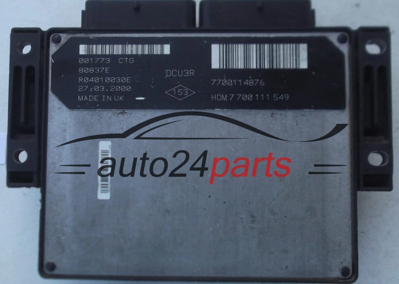 MOTORSTEUERGERÄT ECU STEUERGERÄT RENAULT CLIO KANGOO 1.9 D LUCAS R04010030E, HOM 7 700 111 549, 7700111549, 7700114876 