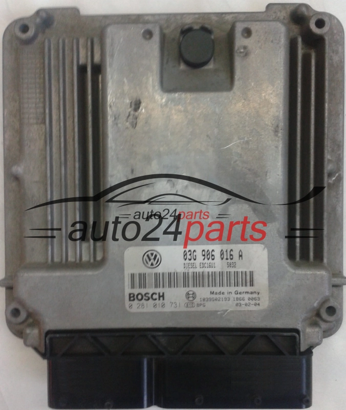 ECU ENGINE CONTROLLER VW VOLKSWAGEN TOURAN 1.9 TDI 03G906016A, BOSCH 0281010731