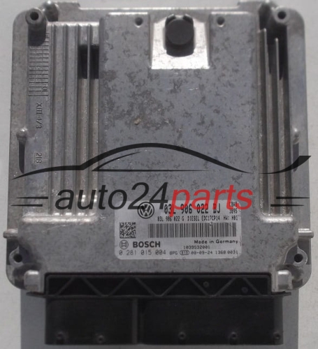 ECU ENGINE CONTROLLER VOLKSWAGEN GOLF 2.0 TDI BOSCH 0 281 015 004, 0281015004, 03L 906 022 BJ, 03L906022BJ, 03L906022G, EDC17CP14 