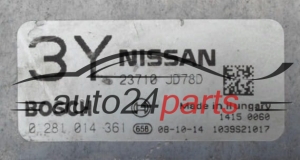 ECU CENTRALITA DE MOTOR  NISSAN QASHQAI 2.0 DCI BOSCH 0 281 014 361,  23710 JD78D