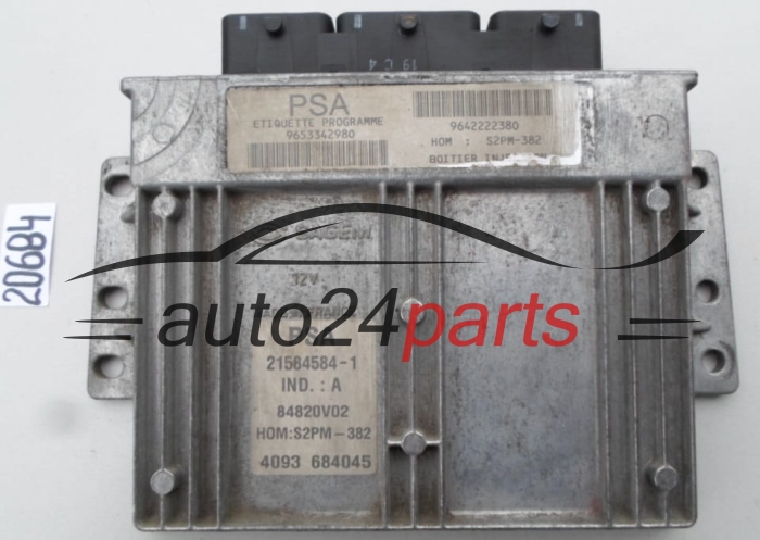 CENTRALINA DO MOTORE CITROEN PEUGEOT 1.4 21584584-1, 215845841, 9653342980, 9642222380