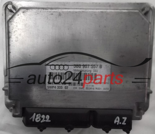 ECU ENGINE CONTROLLER AUDI A4 1.6 AHL 3B0907557B, 3B0 907 557 B, SIEMENS 5WP4333 02, 5WP4 333 02 