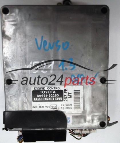 ECU ENGINE CONTROLLER TOYOTA VERSO 1.3 89661-52280 2NZ-FE