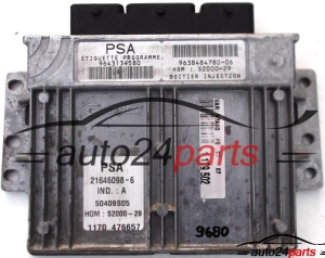 MOTORSTEUERGERÄT ECU STEUERGERAT CITROEN XARA 1.4, 21646098-6, 216460986, S2000-29, 96 431 345 80, 9643134580, 96 384 847 80-06 