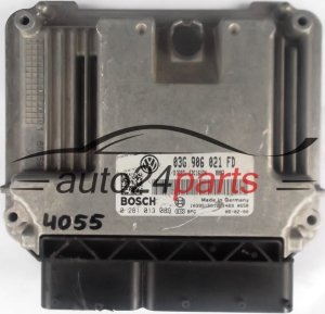 MOTORSTEUERGERÄT ECU STEUERGERAT VW VOLKSWAGEN GOLF 1.9 TDI 03G906021FD, 03G 906 021 FD, BOSCH 0 281 013 089, 0281013089, DIESEL EDC16U34