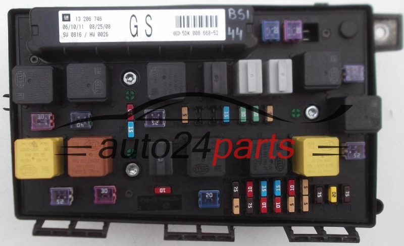 FUSE RELAY BOX ELECTRICAL COMFORT CONTROL MODULE BODY OPEL ASTRA H ZAFIRA B 13 206 746, 13206746 GS, 5DK 008 668-52, 5DK008668-52