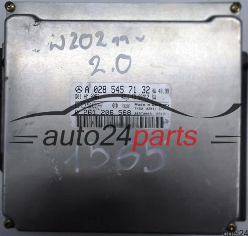 MOTORSTEUERGERÄT ECU STEUERGERÄT MERCEDES W202 C 200 BOSCH 0261206568, 0 261 206 568, A0285457132, A 028 545 71 32, 0285457132 