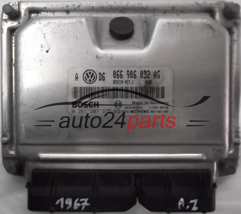 KOMPUTER STEROWNIK SILNIKA SEAT TOLEDO 2,3 V5 066 906 032 AG, 066906032AG, BOSCH 0 261 207 375, 0261207375, 26SA8203