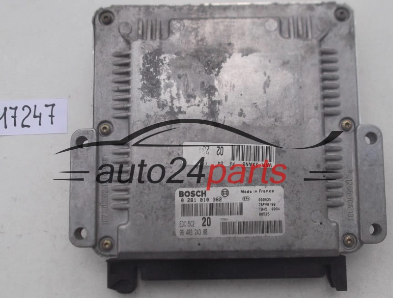 Μονάδα Ελέγχου Κινητήρα PEUGEOT 306  BOSCH 0 281 010 362,  96 403 243 80,  EDC15C2 20