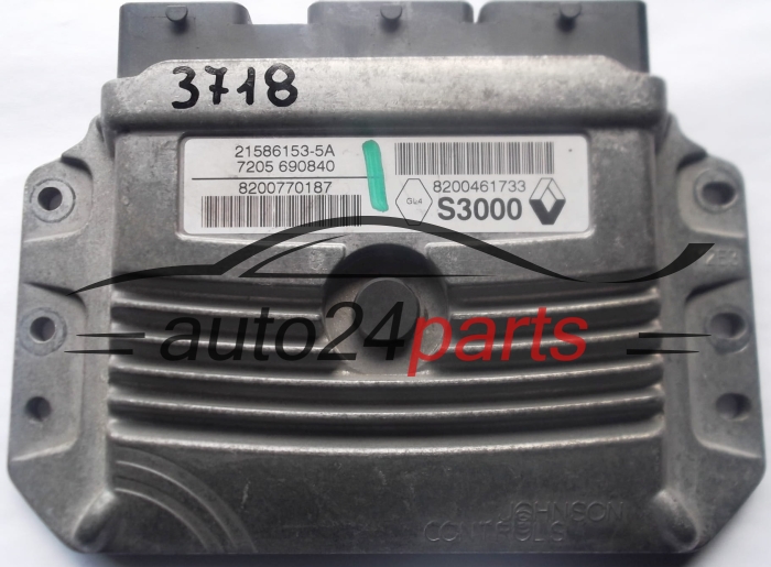 MOTORSTEUERGERÄT ECU STEUERGERÄT  RENAULT Johnson Controls 21586153-5A,  8200770187