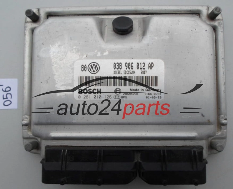 KOMPUTER STEROWNIK SILNIKA VW VOLKSWAGEN GOLF 1.9 TDI BOSCH 0 281 010 126,  038 906 012 AP