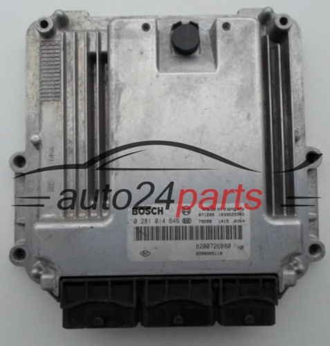 ECU ENGINE CONTROLLER  RENAULT LAGUNA 2.0 DCI BOSCH 0 281 014 646,  8200905110