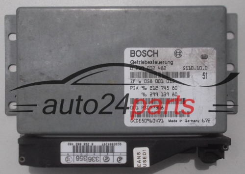 Ecu Automatic Gearbox  PEUGEOT 406 2.0 BOSCH 0 260 002 482,  ZF 6 058 001 015