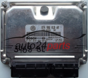 ΜΟΝΑΔΑ ΕΛΕΓΧΟΥ ΚΙΝΗΤΗΡΑ VW VOLKSWAGEN T4 2.5 TDI 074906018AM, 074 906 018 AM, BOSCH 0281010458, 0 281 010 458, DIESEL EDC15UM+ 3907 28SA5169