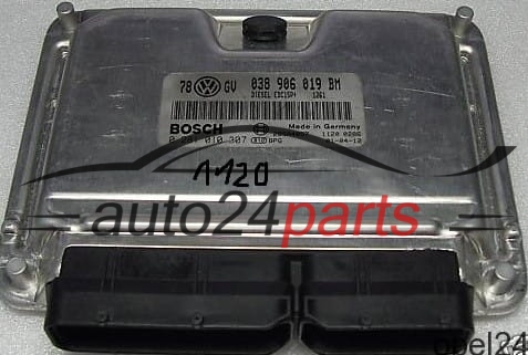 MOTORSTEUERGERÄT ECU STEUERGERÄT VW VOLKSWAGEN PASSAT 1.9 TDI 038906019BM, BOSCH 0 281 010 301, 0281010307, 28SA4057 1120 0262, DIESEL EDC15P+ 1261