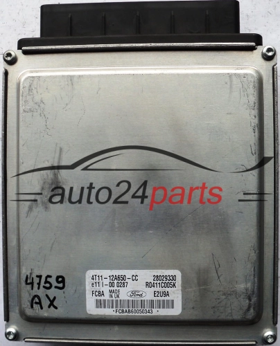 MOTORSTEUERGERÄT ECU STEUERGERAT FORD CONNECT 1.8 TDCI 4T1112A650CC, 4T11-12A650-CC FCBA, 28029330, R0411C005K