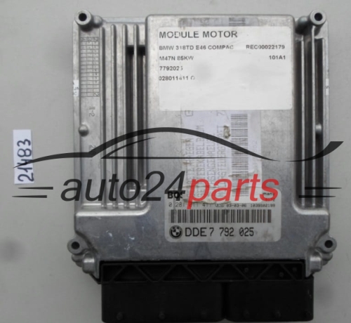 MOTORSTEUERGERÄT ECU STEUERGERAT BMW X5 2.0 D BOSCH 0 281 011 411, 0281011411, DDE 7792 025, DDE7792025, 7792025