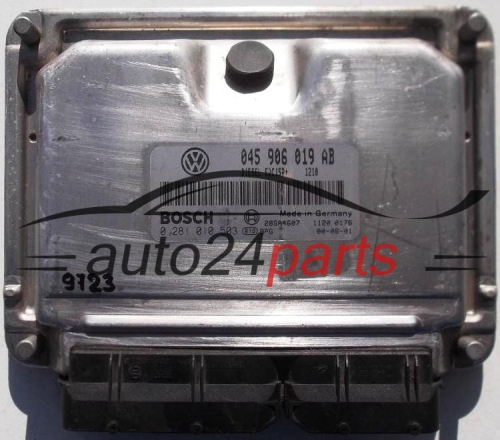 KOMPUTER STEROWNIK SILNIKA VW VOLKSWAGEN POLO 1.4 TDI BOSCH 0281010503, 0 281 010 503, 045906019AB, 045 906 019 AB