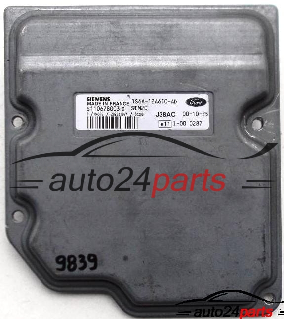 MOTORSTEUERGERÄT ECU STEUERGERAT FORD FIESTA, SIEMENS S110678003 D, S110678003D, 1S6A-12A650-AD, 1S6A12A650AD 