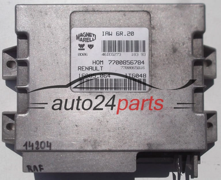 Μονάδα Ελέγχου Κινητήρα RENAULT TWINGO 1.2 MAGNETI MARELLI IAW 6R.20, IAW6R20, 7700856784, 7700865816, 16085.064, 16085064