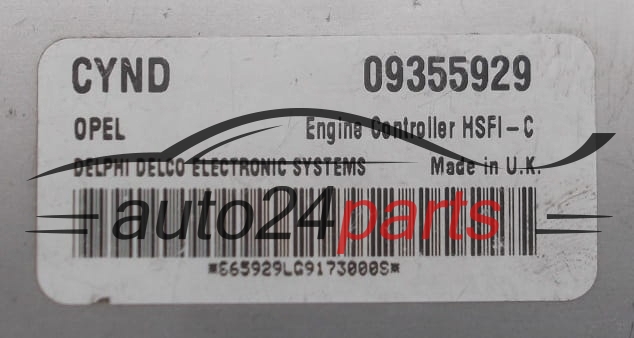 CALCULATEUR MOTEUR OPEL ASTRA VECTRA ZAFIRA  Delphi Delco 09355929 CYND, HSFI-C